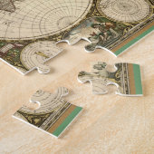 アンティークのFrederick de Wit著1660年の世界地図 ジグソーパズル (側面)