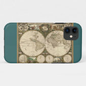 アンティークのFrederick de Wit著1660年の世界地図 Case-Mate iPhoneケース (裏面(横))