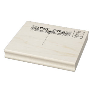 アンティークはがきアールヌーボー時代ヴィンテージ ラバースタンプ