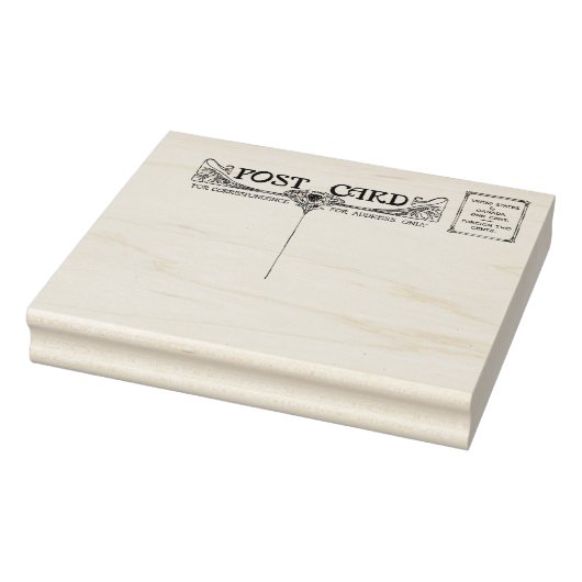 アンティークはがきアールヌーボー時代ヴィンテージ ラバースタンプ (スタンプ)