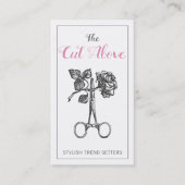 アンティークはさみ美容師 名刺 (正面)