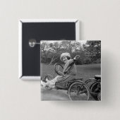 アンティークはカート、早い1900年代行きます 缶バッジ (正面&裏面)