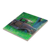 アンティークはトラック草原の錆つきました タイル (側面)