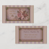 アンティークは上がりました(ピンク) 名刺 (正面/裏面)