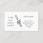 アンティークは便利な人のための名刺に用具を使います 名刺 (裏面)