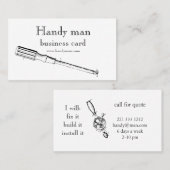 アンティークは便利な人のための名刺に用具を使います 名刺 (正面/裏面)