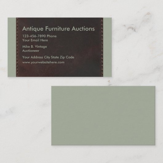 アンティークは名刺を売り払います 名刺 (正面/裏面)