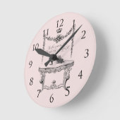 アンティークは柱時計に蹄鉄を打ちます ラウンド壁時計 (傾斜)