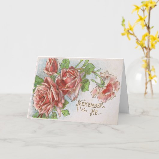 アンティークは私を挨拶状覚えています カード (黄色い花)