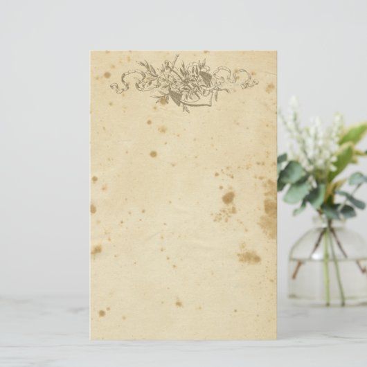 アンティークは花のいかりの文房具を汚しました 便箋 (スタンド正面)