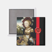 アンティークぶどうブドウ酒テイスティングパーティーワックスシール マグネット (正面/裏面)