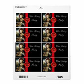 アンティークぶどうブドウ酒テイスティングパーティーワックスシール ラベル (フルシート)