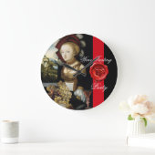 アンティークぶどうブドウ酒テイスティングパーティーワックスシール ラージ壁時計 (ホーム)