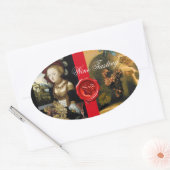 アンティークぶどうブドウ酒テイスティングパーティーワックスシール 楕円形シール (封筒)