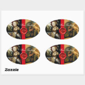 アンティークぶどうブドウ酒テイスティングパーティーワックスシール 楕円形シール (シート)