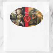 アンティークぶどうブドウ酒テイスティングパーティーワックスシール 楕円形シール (バッグ)