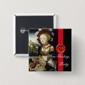 アンティークぶどうブドウ酒テイスティングパーティーワックスシール 缶バッジ (正面&裏面)