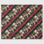 アンティークぶどうブドウ酒テイスティングレッドワックスシール ラッピングペーパー (フラット)