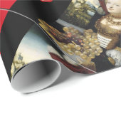 アンティークぶどうブドウ酒テイスティングレッドワックスシール ラッピングペーパー (ロールコーナー)