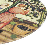 アンティークぶどう畑の収穫中世ミニチュア カッティングボード (角)