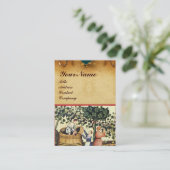 アンティークぶどう畑ハーベストワックスシールモノグラム 名刺 (スタンド正面)