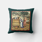 アンティークぶどう畑ハーベスト クッション (裏面)