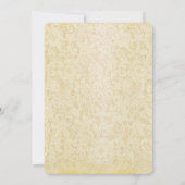 アンティークアイボリーレースのウェディング招待状 招待状 (裏面)