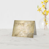 アンティークアイボリー花弔慰慰霊書 カード (黄色い花)