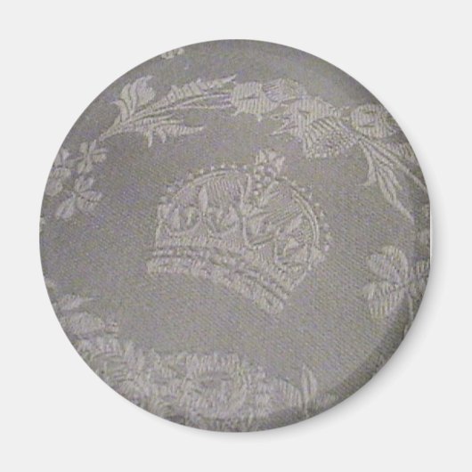 アンティークアイリッシュダマスク王室のウィズクラウン マグネット (正面)