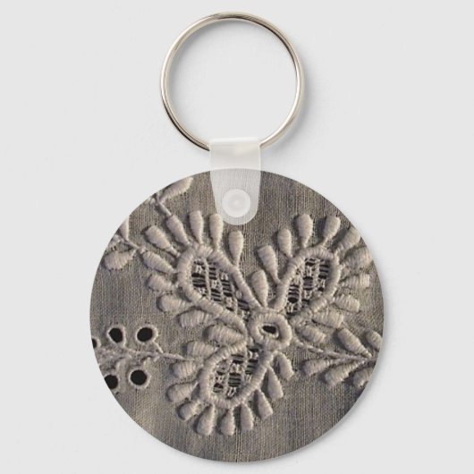 アンティークアイルシャーレース刺繍 キーホルダー (正面)