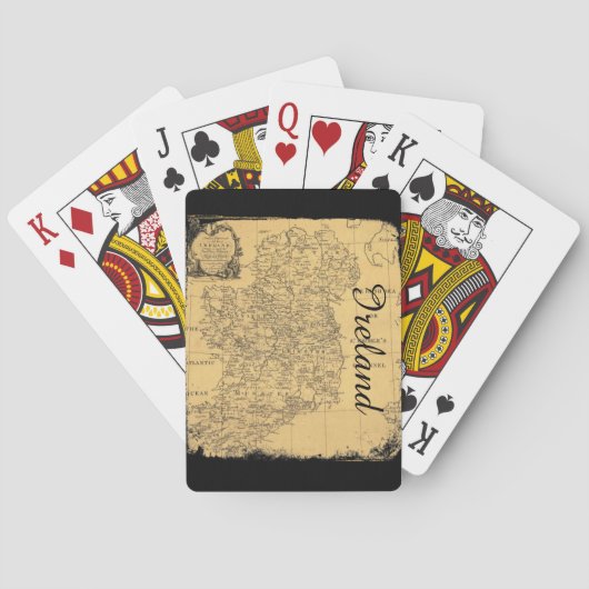 アンティークアイルランドの地図トランプ トランプ (裏面)