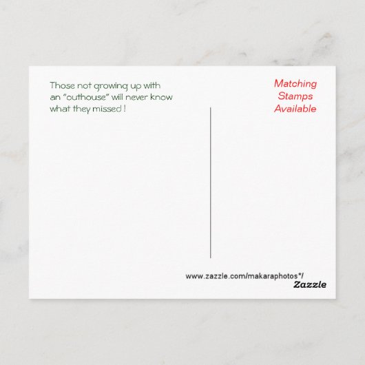 アンティークアウトハウスカスタマイズ-  ポストカード (裏面)