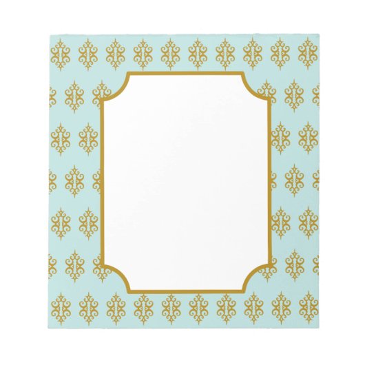 アンティークアクアレースメモ帳 ノートパッド (正面)