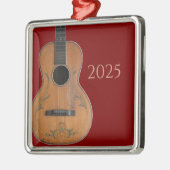 アンティークアコースティックギターオーナメント メタルオーナメント (左)