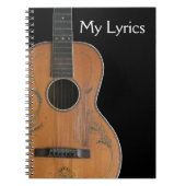 アンティークアコースティックギターノート ノートブック (正面)