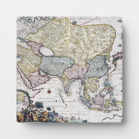 アンティークアジアの地図 | 1696 フォトプラーク (正面)