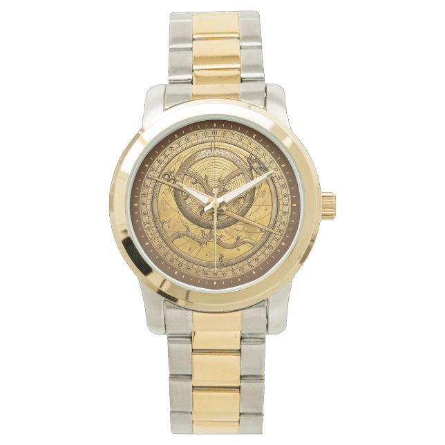 アンティークアストロラベツートーンウォッチ 腕時計 (正面)