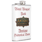 アンティークアドベンチャータイポグラフィアートタイムレス –  フラスク (右)