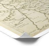 アンティークアフリカのホーンの地図 ポスター (角)