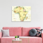 アンティークアフリカの地図 キャンバスプリント (インサイチュ (リビング))