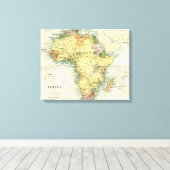 アンティークアフリカの地図 キャンバスプリント (インサイチュ (ウッドフロア))