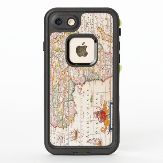 アンティークアフリカの地図 LifeProof iPhoneケース (裏面)