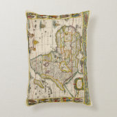 アンティークアフリカの地図Hondius and Jansson アクセントクッション (正面(垂直))