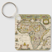 アンティークアフリカの地図Hondius and Jansson キーホルダー (正面)