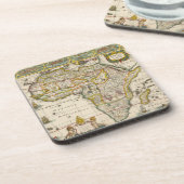 アンティークアフリカの地図Hondius and Jansson コースター (左側)