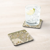 アンティークアフリカの地図Hondius and Jansson コースター (右側)