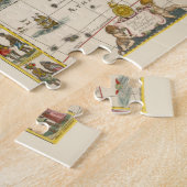 アンティークアフリカの地図Hondius and Jansson ジグソーパズル (側面)