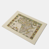 アンティークアフリカの地図Hondius and Jansson ドアマット (アングル)