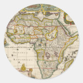 アンティークアフリカの地図Hondius and Jansson ラウンドシール (正面)