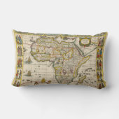 アンティークアフリカの地図Hondius and Jansson ランバークッション (裏面)